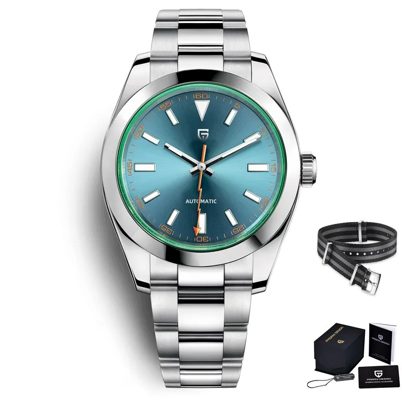 PAGANI DESIGN Green Glass Men&#39;s Mechanical Watches Luxury Sapphire Automatic Watch For Men NH35A Stainless steel Dive Clock 2022