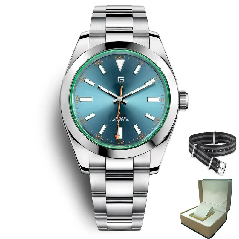PAGANI DESIGN Green Glass Men&#39;s Mechanical Watches Luxury Sapphire Automatic Watch For Men NH35A Stainless steel Dive Clock 2022
