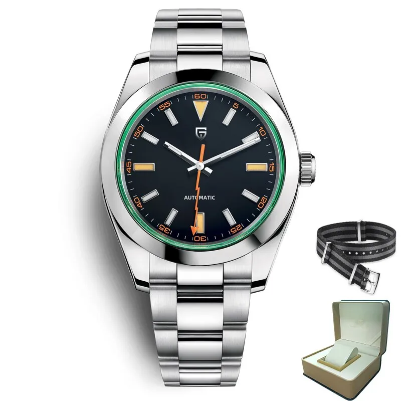 PAGANI DESIGN Green Glass Men&#39;s Mechanical Watches Luxury Sapphire Automatic Watch For Men NH35A Stainless steel Dive Clock 2022
