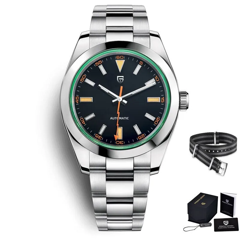 PAGANI DESIGN Green Glass Men&#39;s Mechanical Watches Luxury Sapphire Automatic Watch For Men NH35A Stainless steel Dive Clock 2022