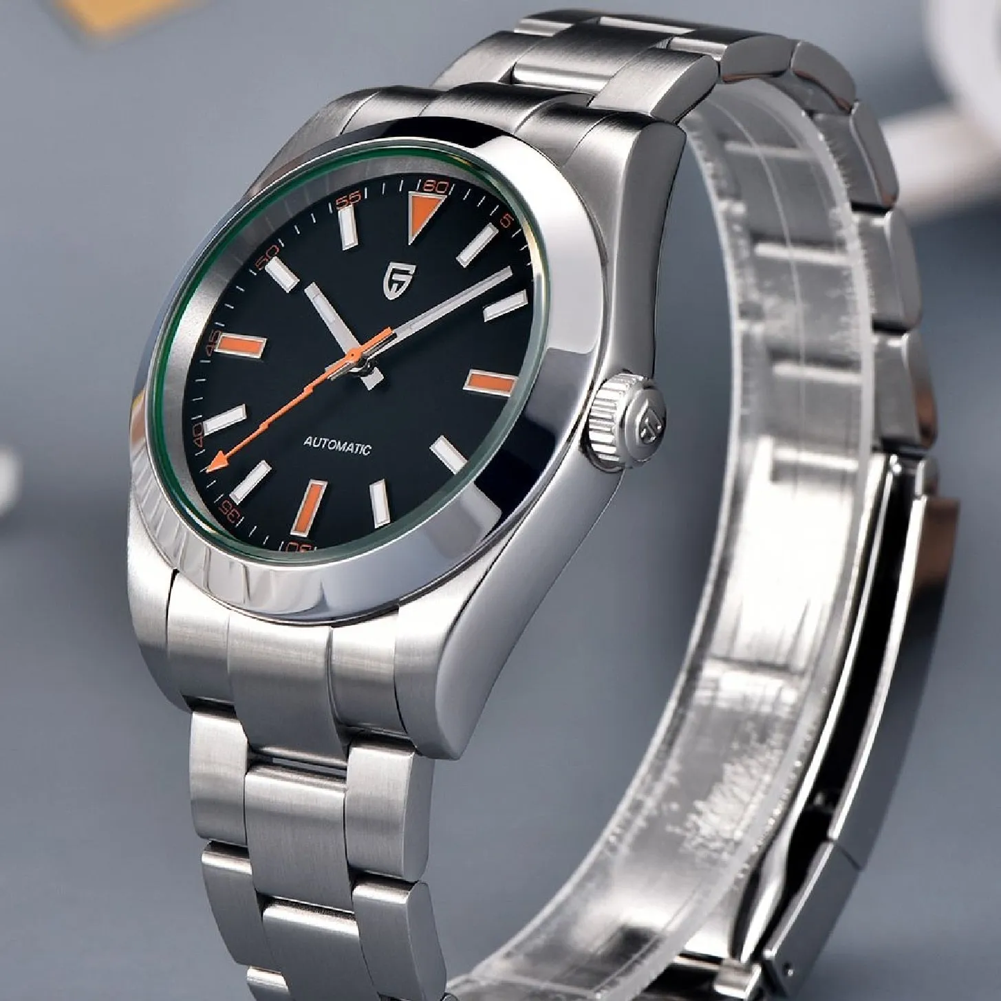 PAGANI DESIGN Green Glass Men&#39;s Mechanical Watches Luxury Sapphire Automatic Watch For Men NH35A Stainless steel Dive Clock 2022