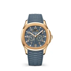 Patek Philippe Aquanaut Annual Calendar & Moon Phases, Blue Grey Dial 5261R-001