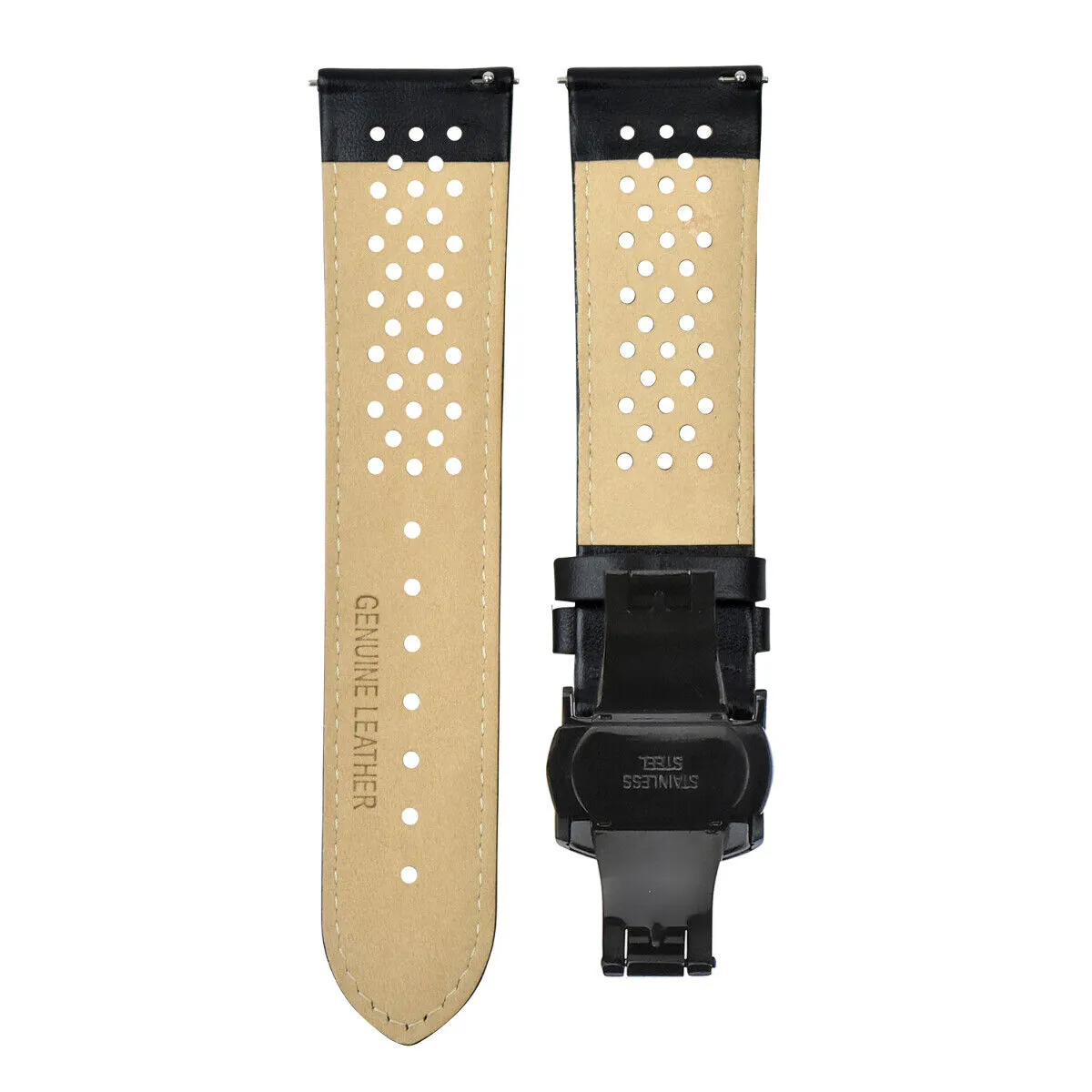PERFORAT LEATHER WATCH BAND STRAP FOR LONGINES EZ RELEASE - 23MM