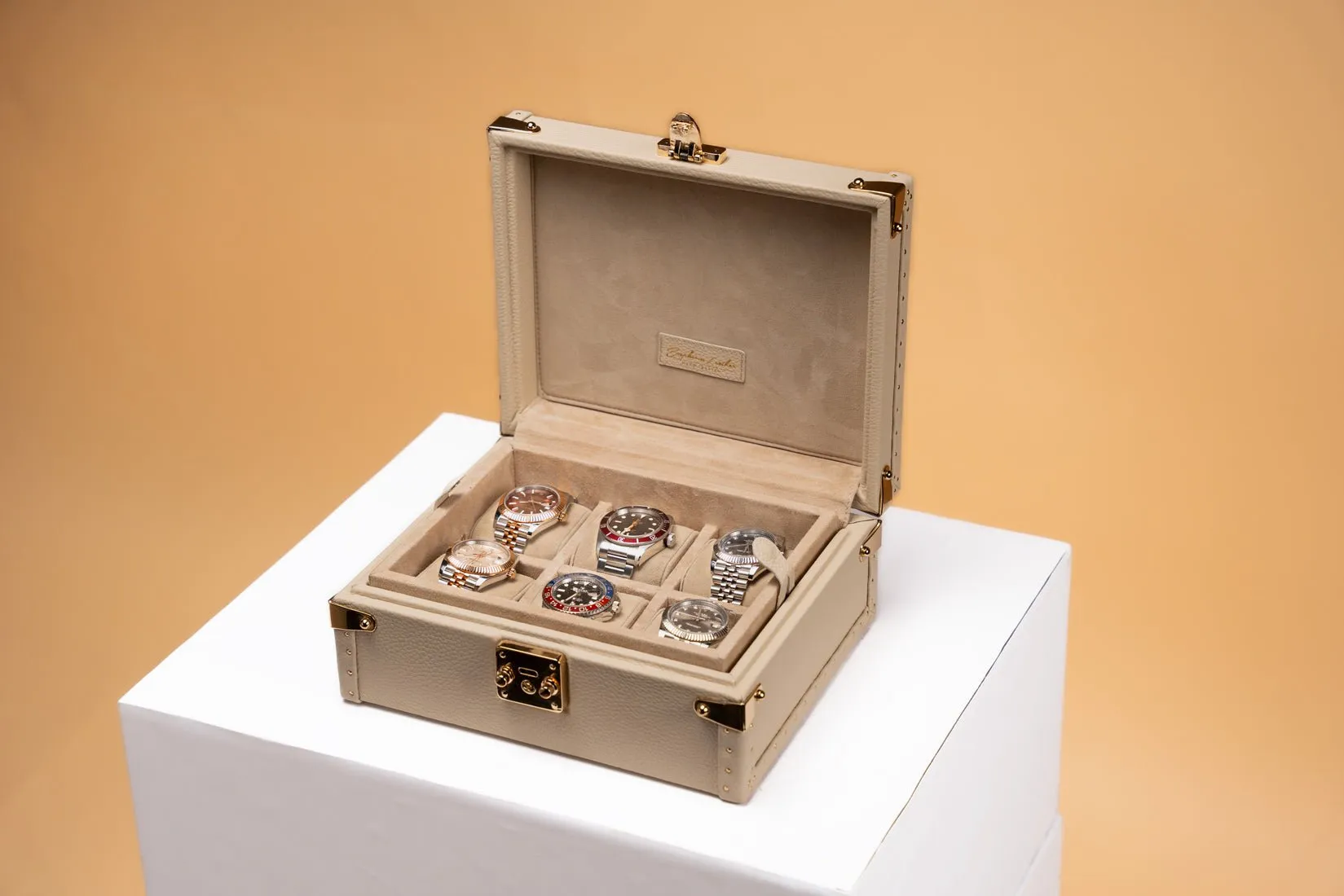 Petra Watch Case - Togo Light Cream