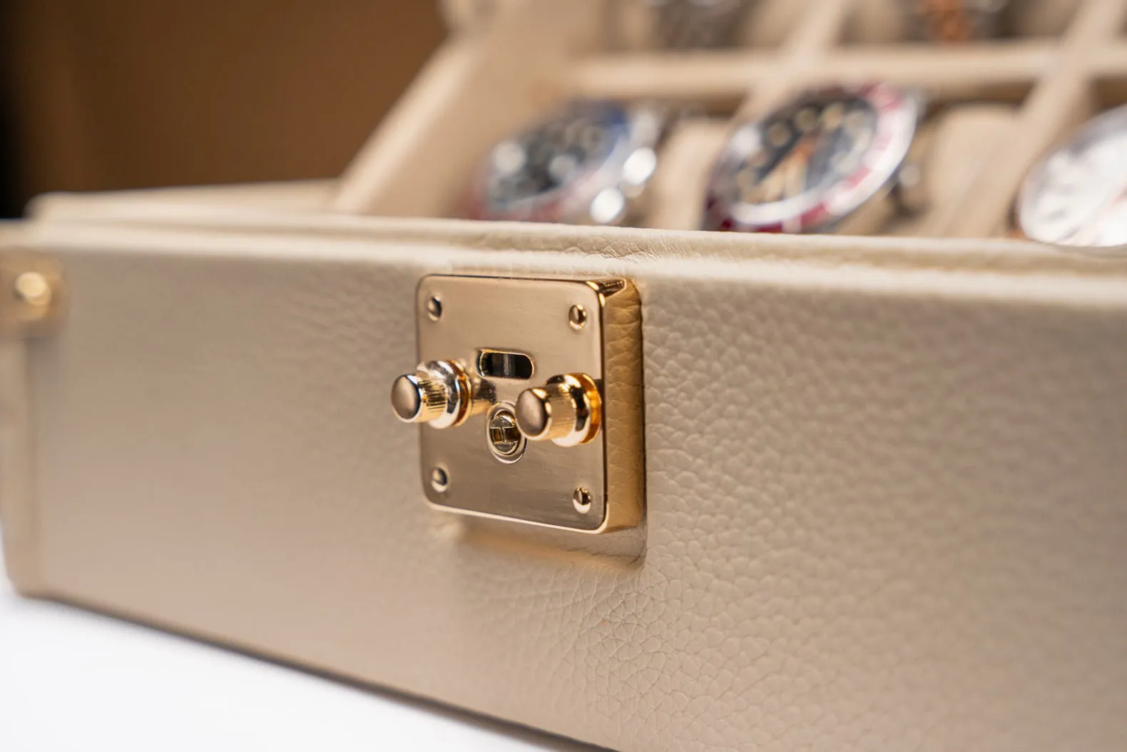 Petra Watch Case - Togo Light Cream