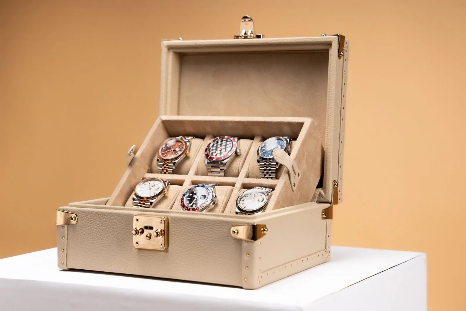 Petra Watch Case - Togo Light Cream