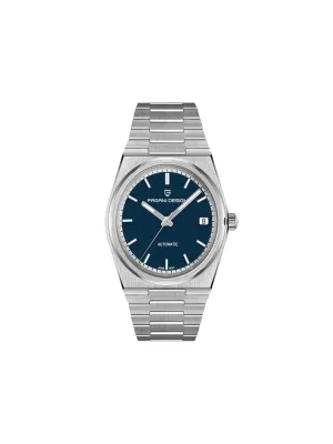 Powermatic Men'S Business Watch, Sapphire Crystal Silver Blue