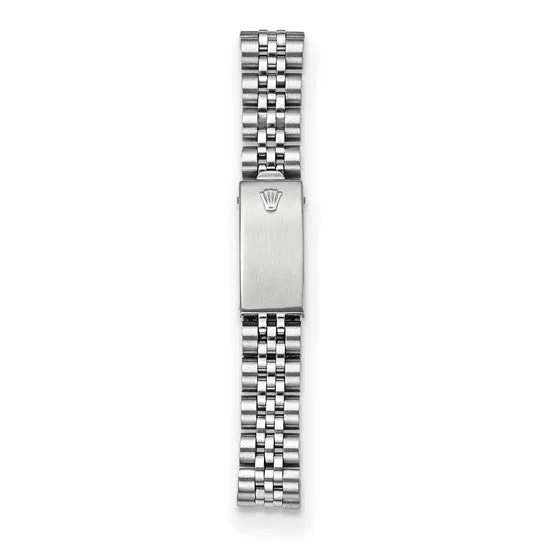 Pre-owned Rolex Independently Certified Women's Stainless Steel Datejust Jubilee with Rose Diamond Dial and Diamond Bezel