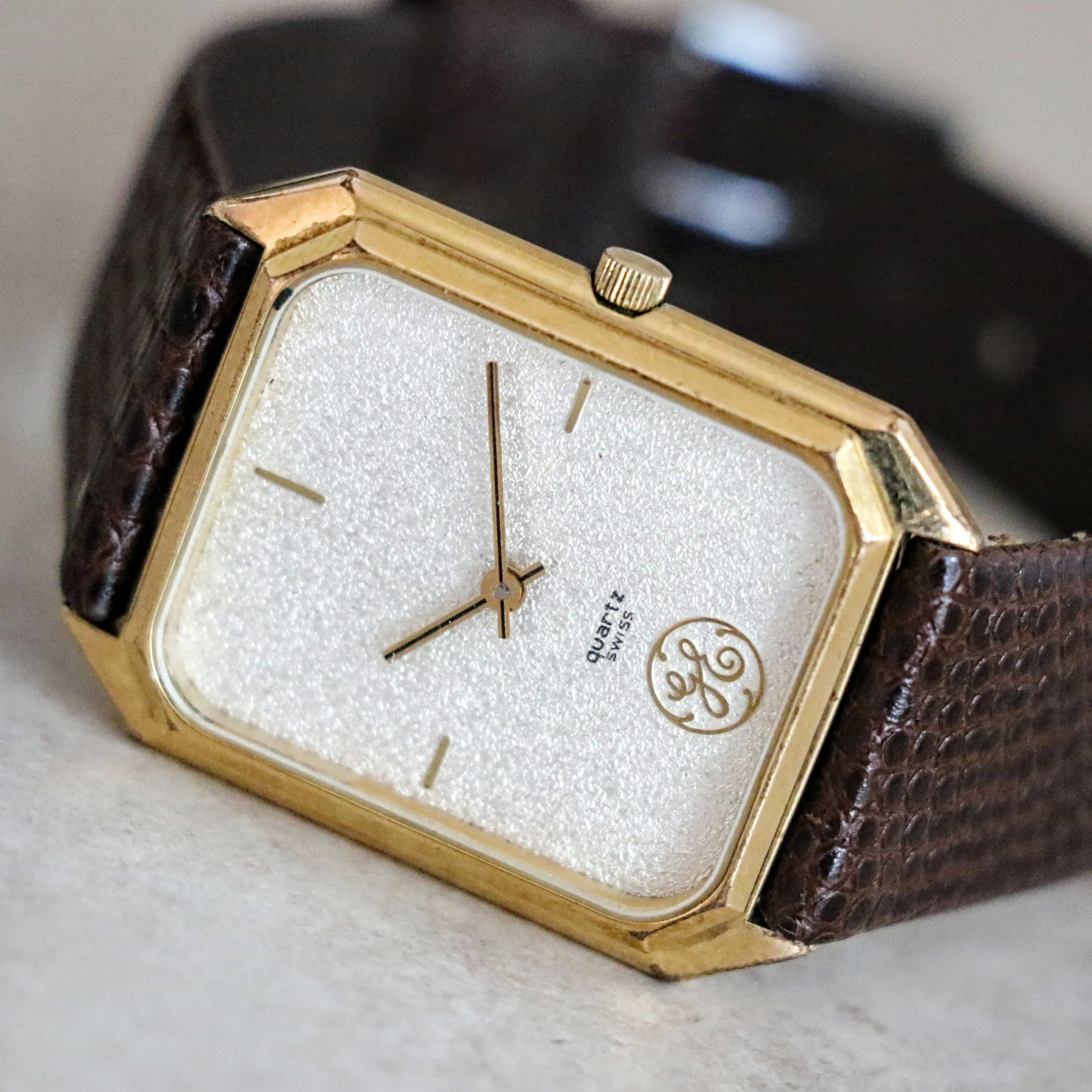 Private Label Watch GENERAL ELECTRIC Swiss Made Quartz Wristwatch ETA 256.031