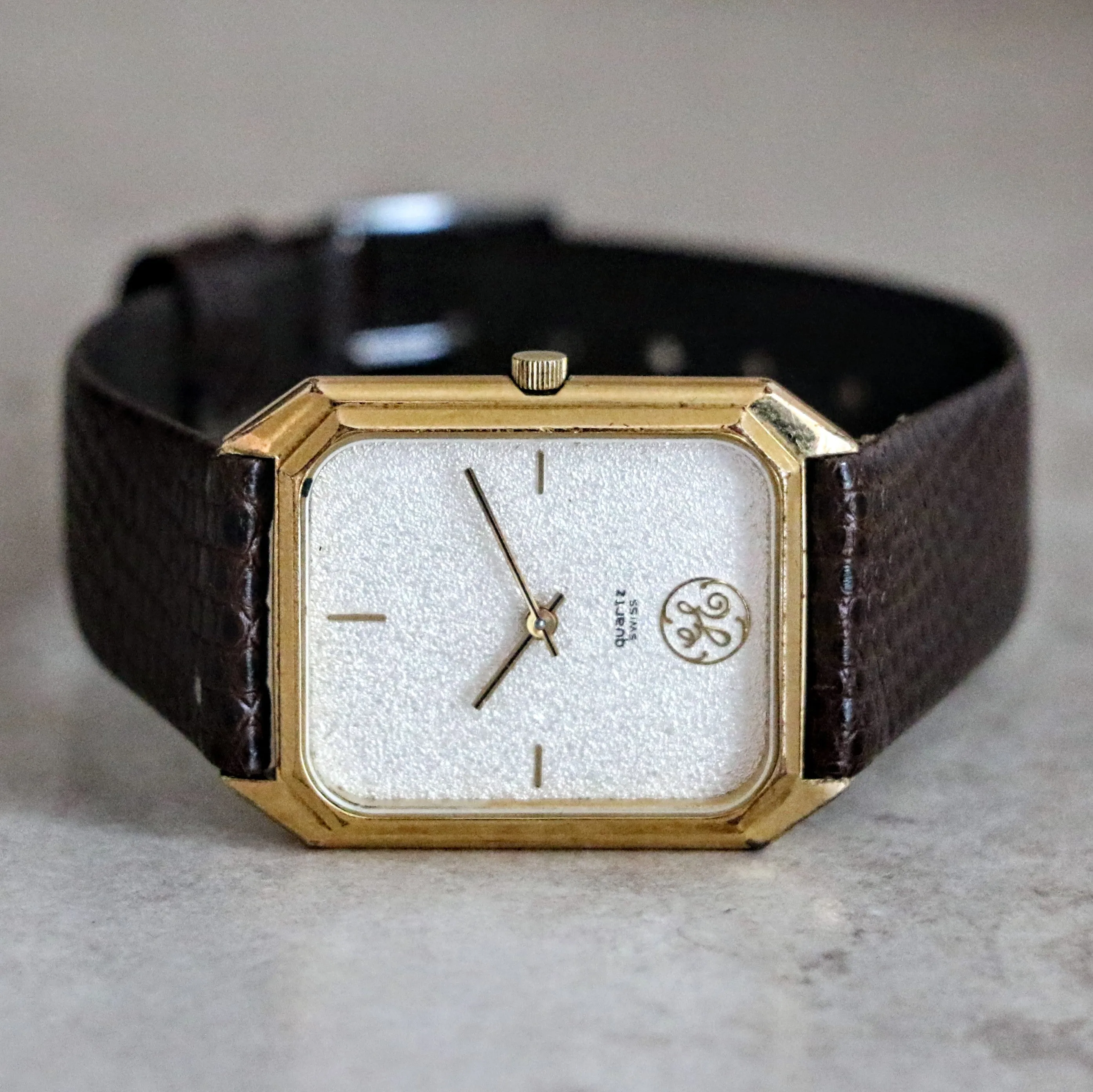 Private Label Watch GENERAL ELECTRIC Swiss Made Quartz Wristwatch ETA 256.031
