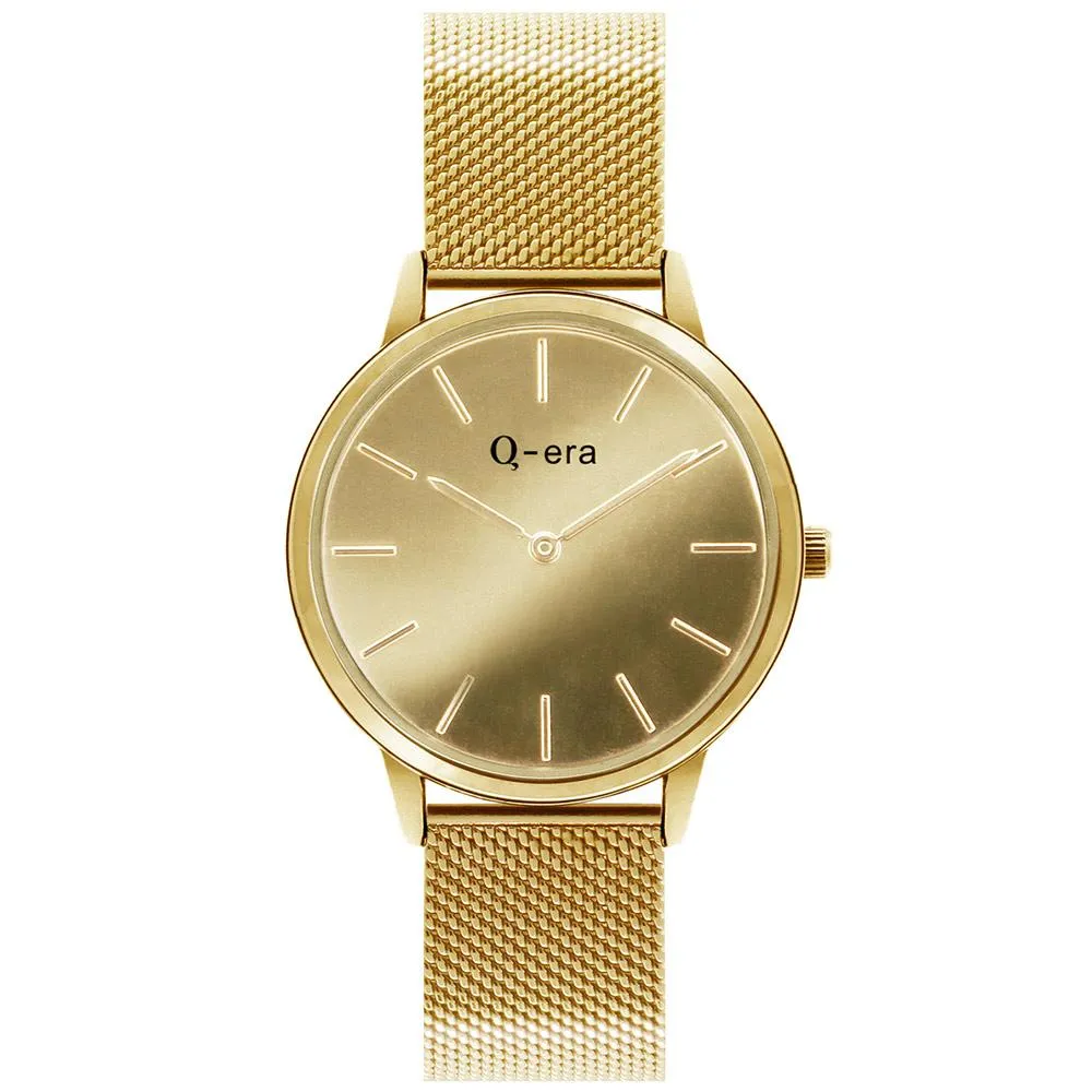 Q-Era Gold Mesh Women's  Watch - QV2808-6