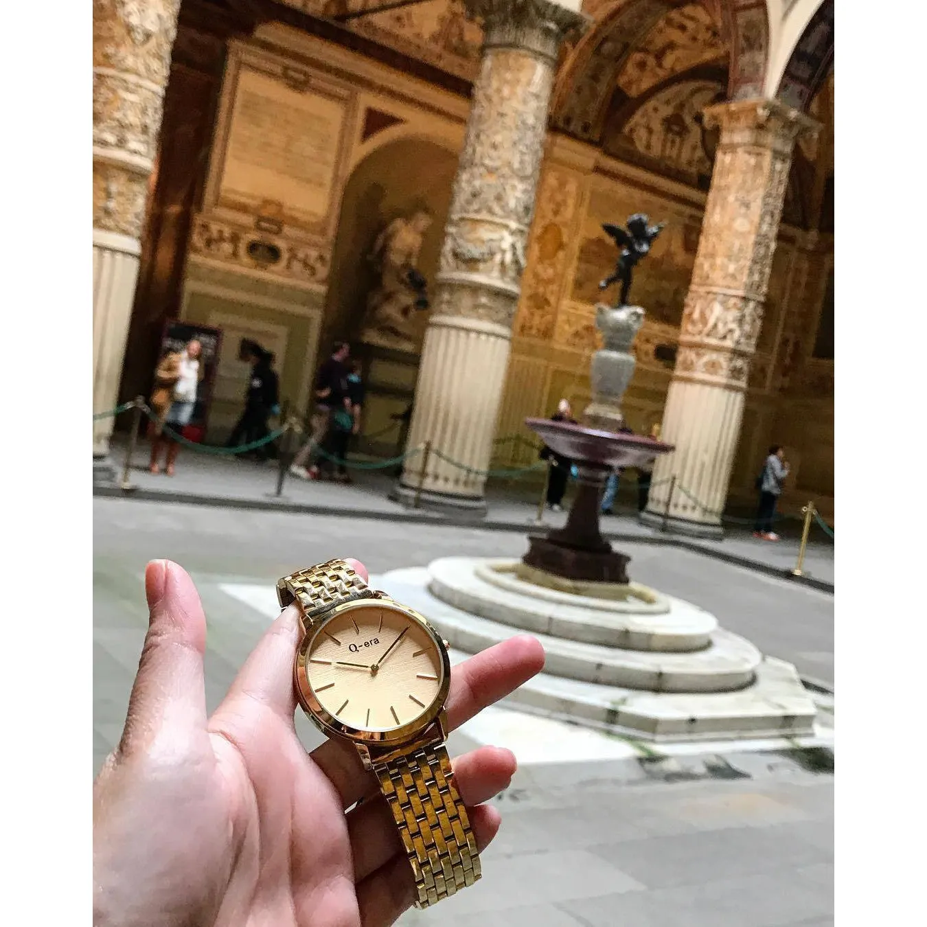 Q-Era Gold  Steel Men's Watch - QV2805-16