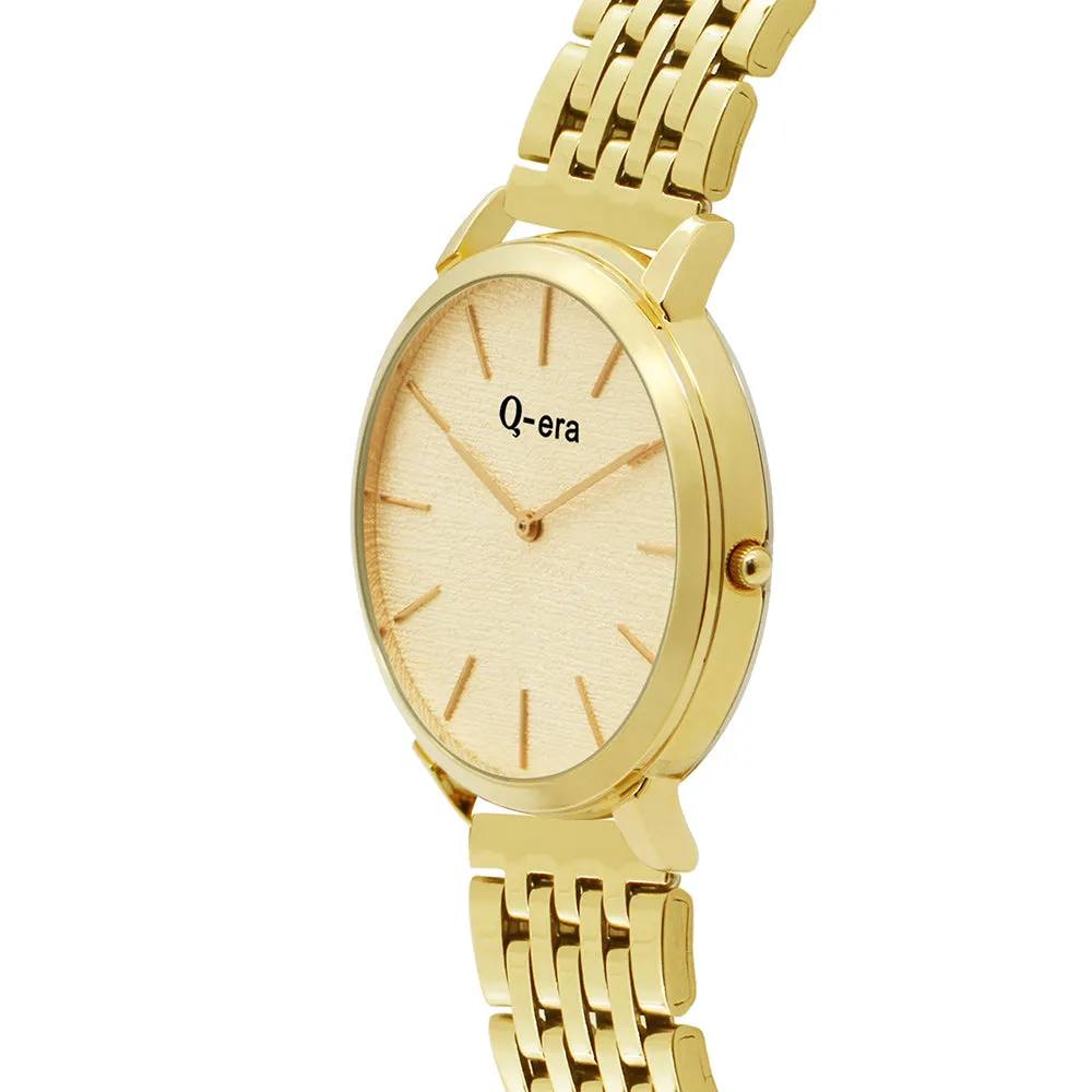 Q-Era Gold  Steel Men's Watch - QV2805-16