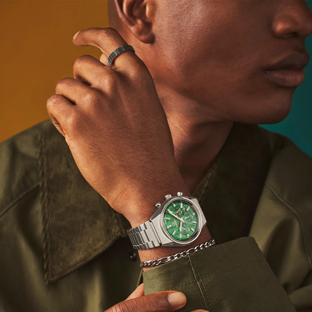 Q Timex Chronoraph 40mm Stainless Steel Band