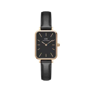Quadro Pressed Sheffield - Black & Rose Gold Watch