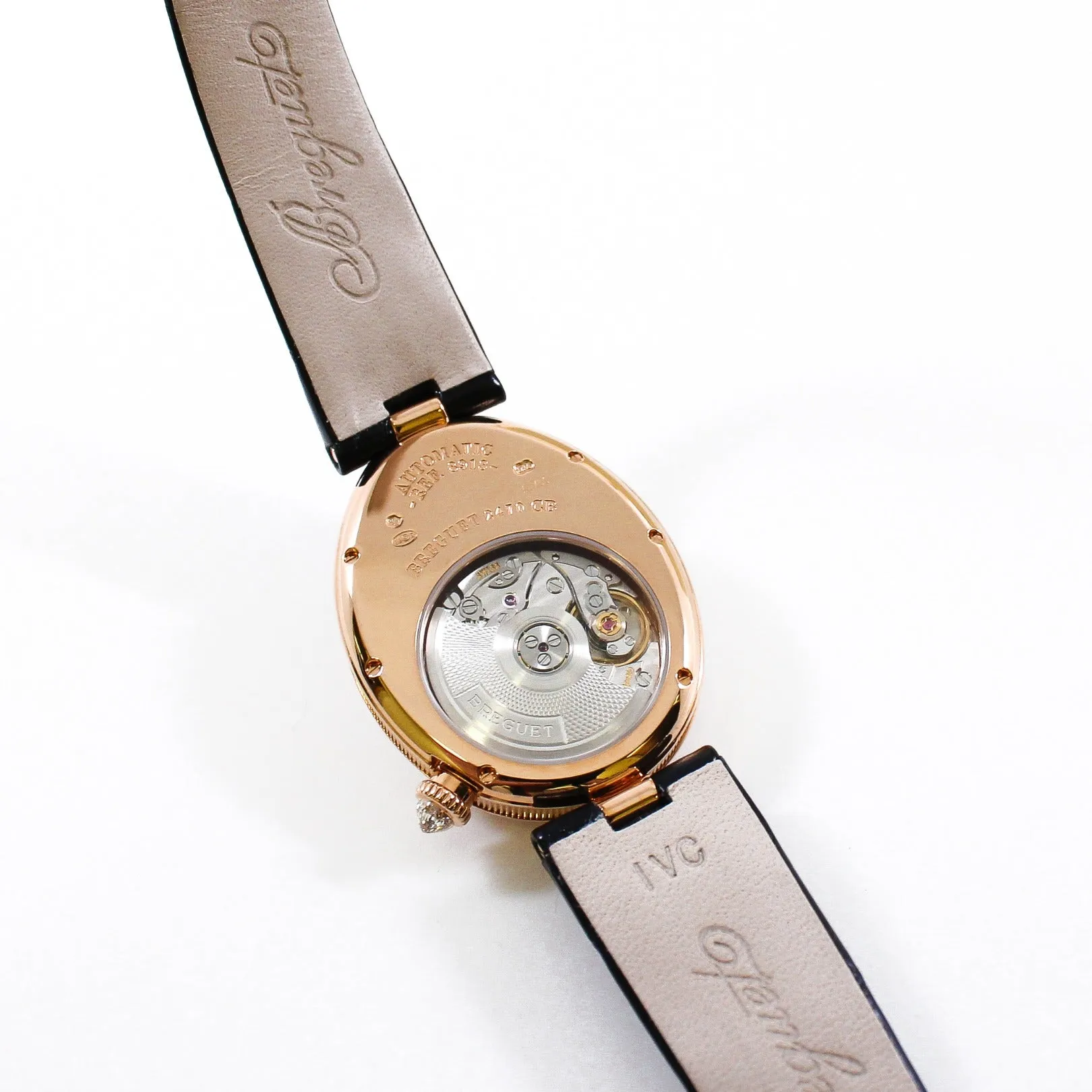 Reine De Naples diamond mix 18k rg with black CCD band