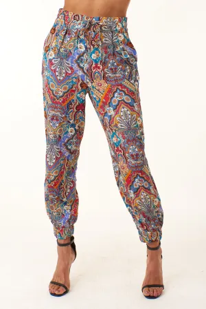 Robert Graham, silk blend, Mia jogger trousers in mosaic print Robert Graham, silk blend, Mia jogger trousers in mosaic print