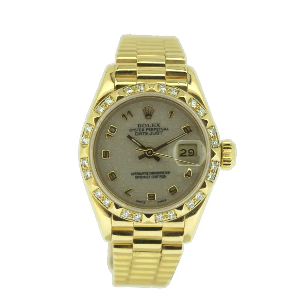 Rolex Oyster Perpetual Datejust 18ct Yellow Gold Bracelet Vintage Watch