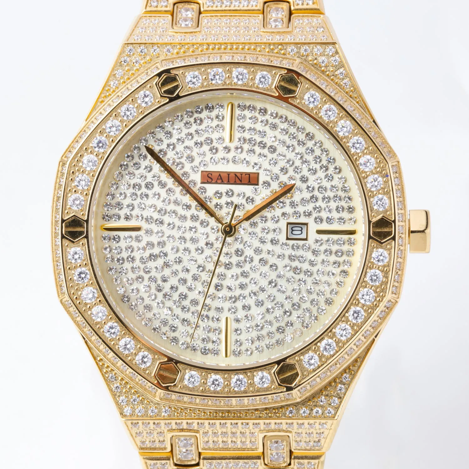 Saint Morta Premierre Watch Iced Gold