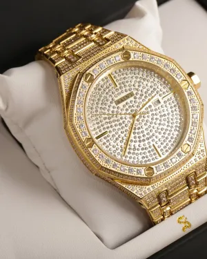 Saint Morta Premierre Watch Iced Gold