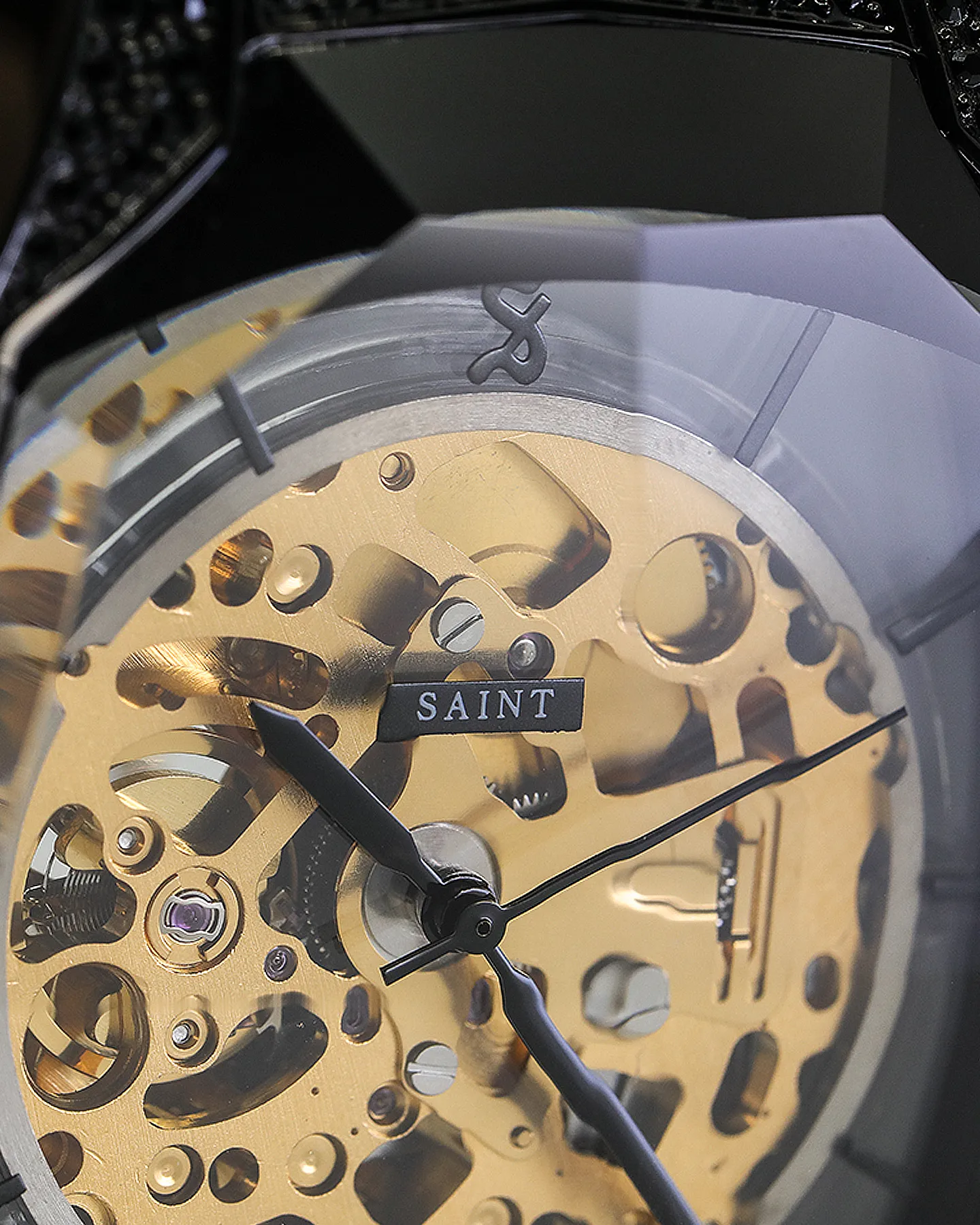 Saint Morta Treasury Skeleton Watch Black