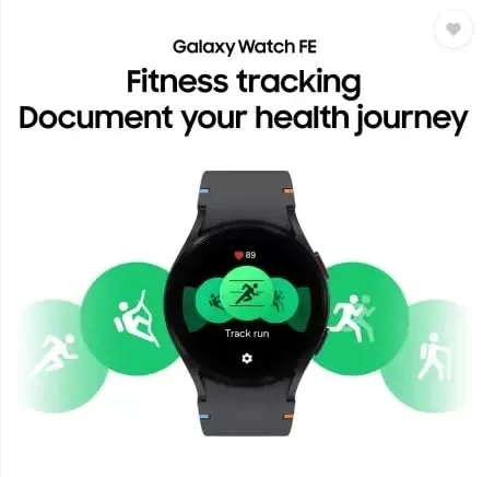 Samsung Galaxy Watch FE, 40mm BT, Sapphire Crystal Display, Sleep Coach, Fall Detection (Pink Strap, Small)