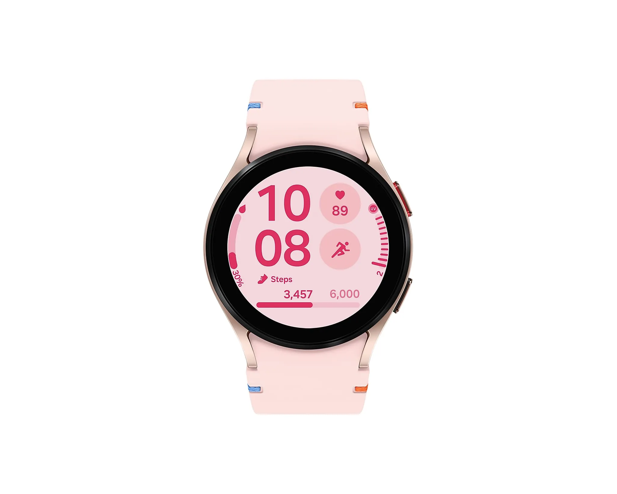 Samsung Galaxy Watch FE, 40mm BT, Sapphire Crystal Display, Sleep Coach, Fall Detection (Pink Strap, Small)
