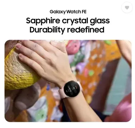 Samsung Galaxy Watch FE, 40mm BT, Sapphire Crystal Display, Sleep Coach, Fall Detection (Pink Strap, Small)