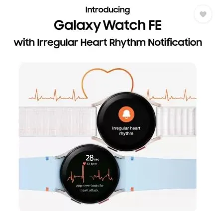Samsung Galaxy Watch FE, 40mm BT, Sapphire Crystal Display, Sleep Coach, Fall Detection (Pink Strap, Small)