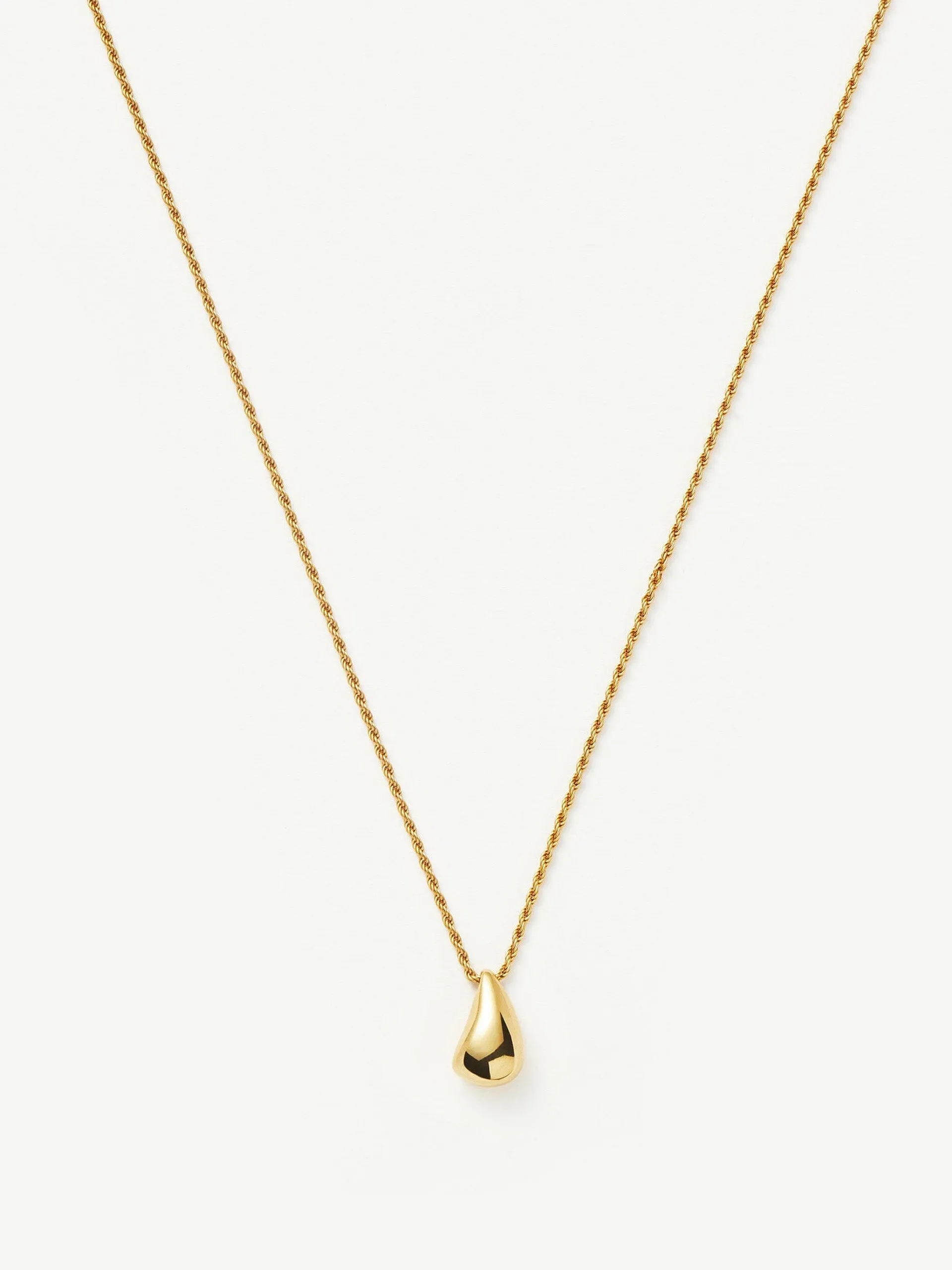 Savi sculptural droplet pendant necklace