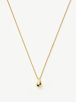 Savi sculptural droplet pendant necklace