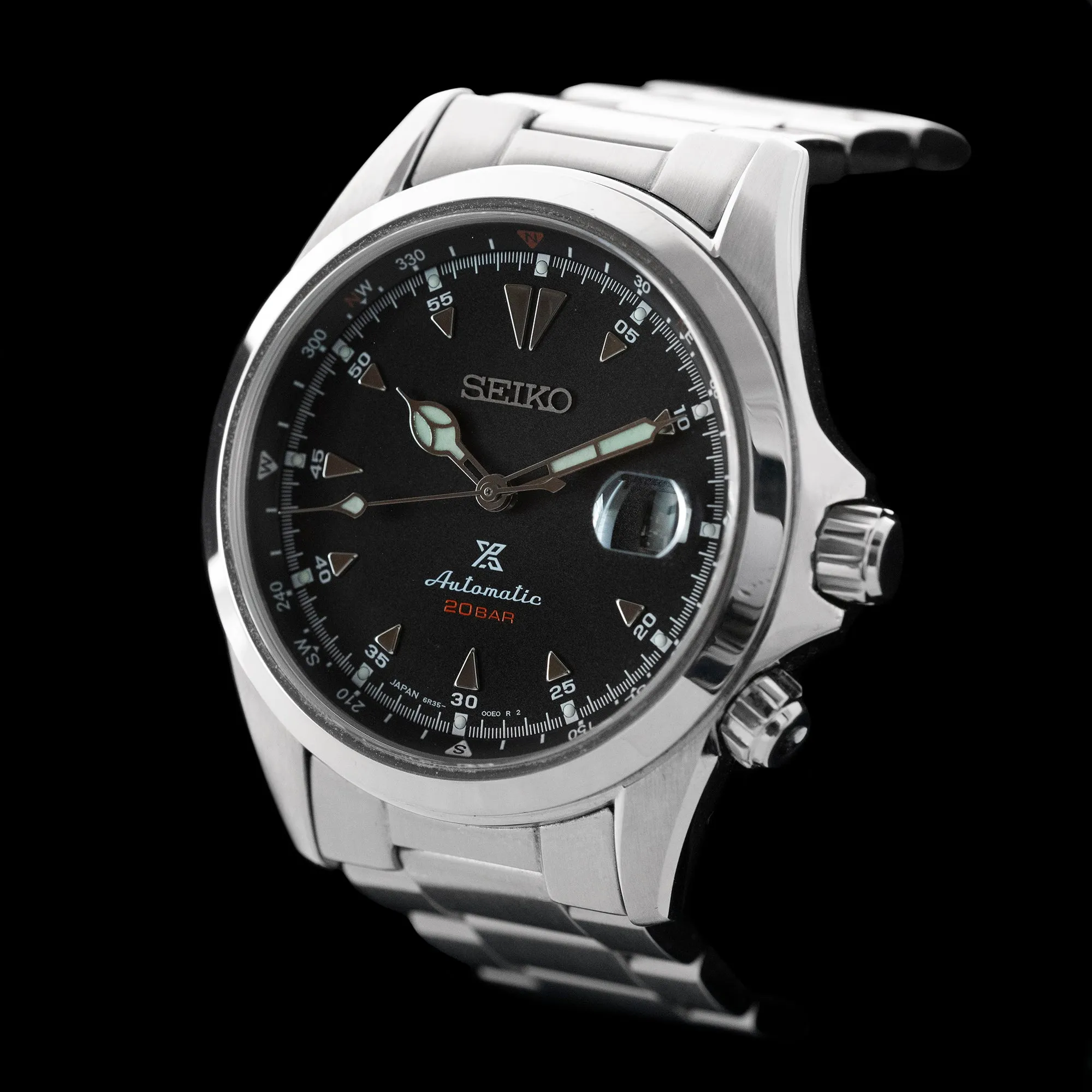 Seiko - 2015 Alpinist Black “Sharks Tooth” Dial