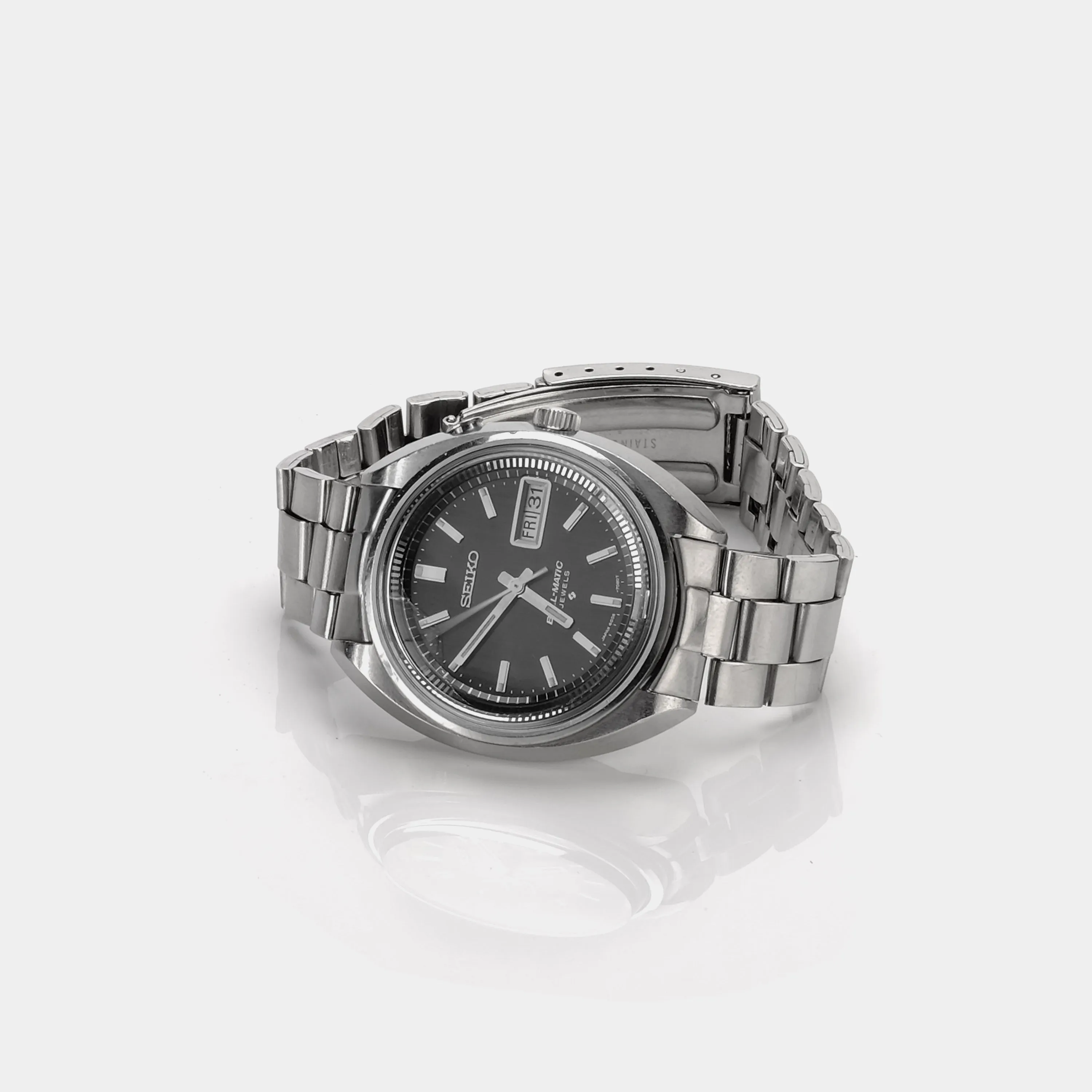 Seiko Bell-Matic Alarm Ref. 4006-7000 Brushed Grey Dial Circa 1969 Wristwatch