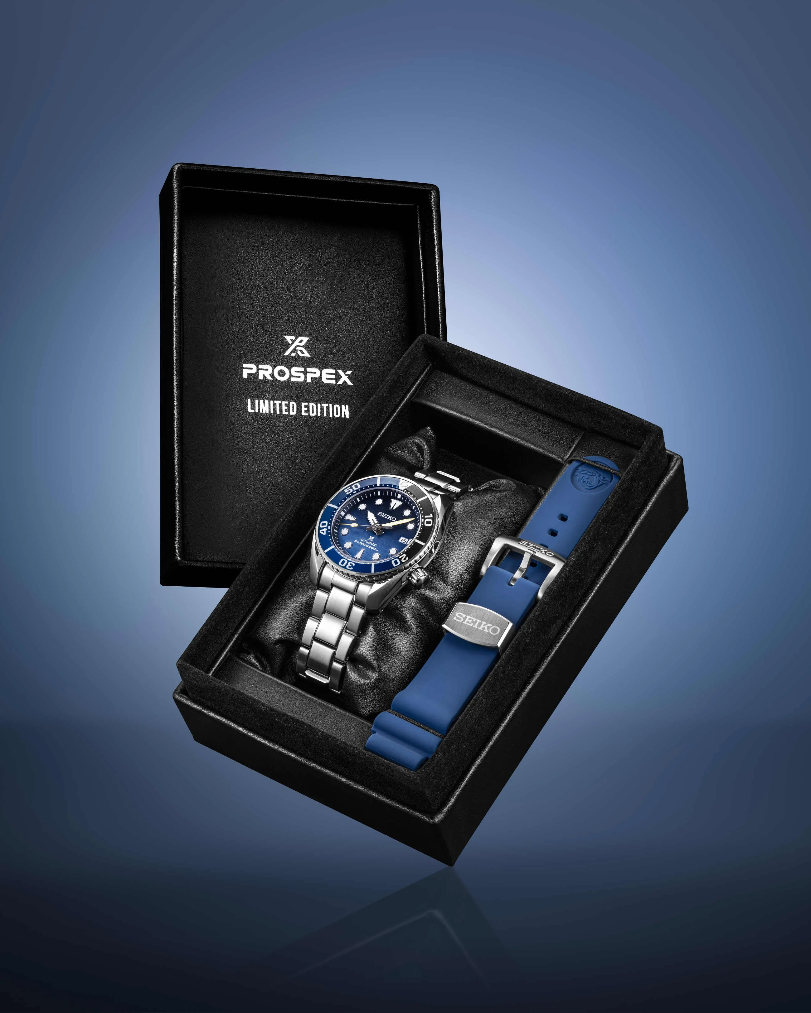 Seiko Prospex Noosa by Night Limited Edition Silver and Blue Men's Watch SPB347J