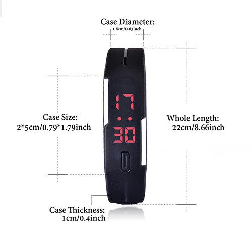 SESEDEN New Fashion LED Bracelet Digital Watches For Men&Ladies&Child Clock Womens Rubber Sports Wristwatch Saat