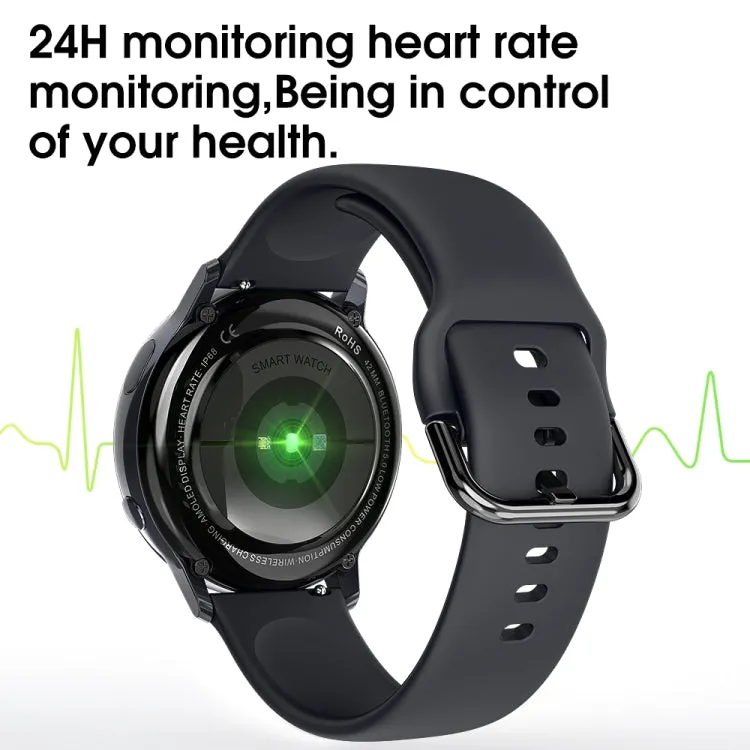 SG2 1.2 inch AMOLED Screen Smart Watch, IP68 Waterproof, Support Music Control / Bluetooth Photograph / Heart Rate Monitor / Blood Pressure Monitoring(Black)