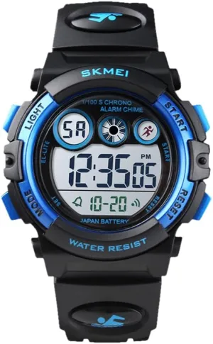 Silke Kids Digital Sport Watch for Boys Girls, Waterproof Stopwatch with Backlight Outdoor Wristwatch Aged 6-15