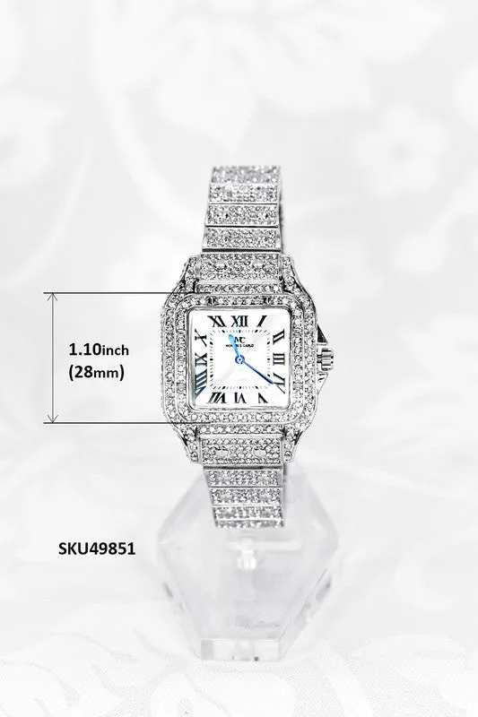 Silver Ladies Rhinestone Fashion Watch