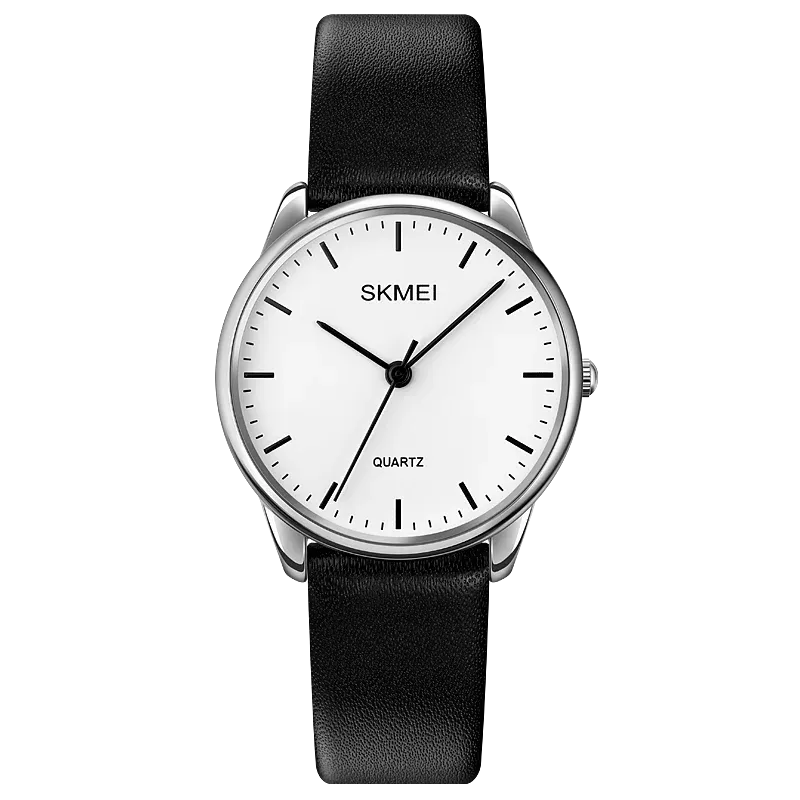 SKMEI Women's Fashion Watch - Elegant Leather Strap, Analog-Digital Display