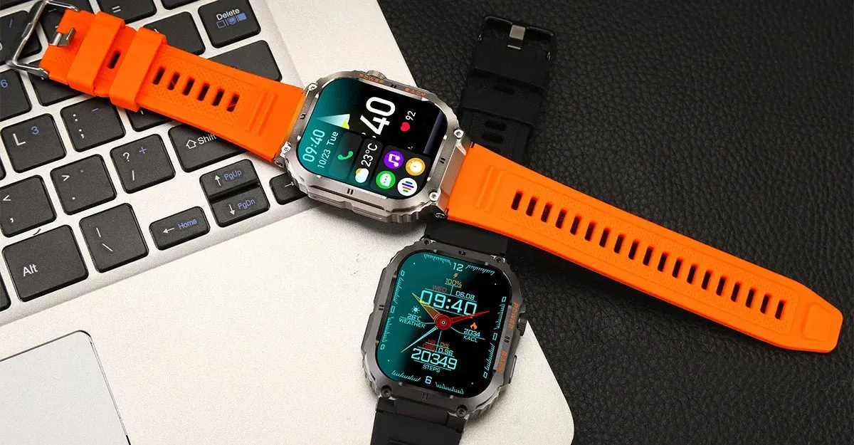 Smart Watch – IP53 Waterproof, Wireless Calling, Music, Blood Pressure/Oxygen Monitoring, Sleep Tracking, Multiple Sports Modes