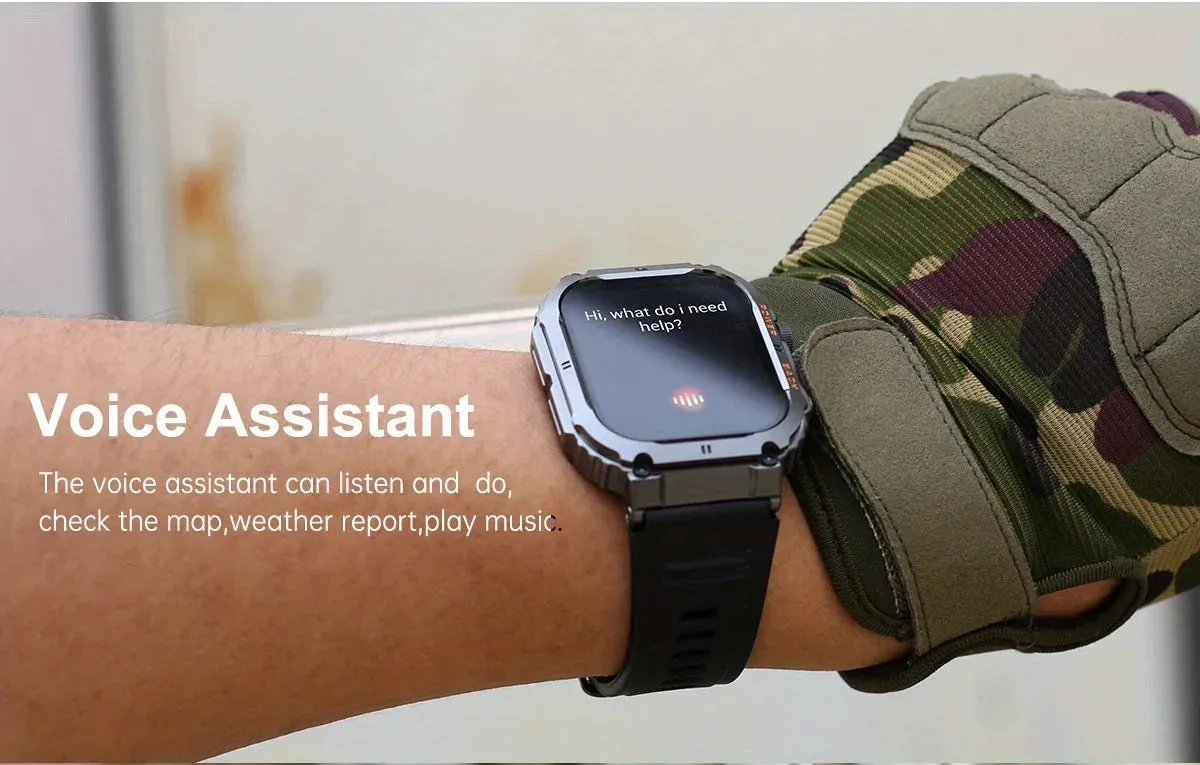 Smart Watch – IP53 Waterproof, Wireless Calling, Music, Blood Pressure/Oxygen Monitoring, Sleep Tracking, Multiple Sports Modes