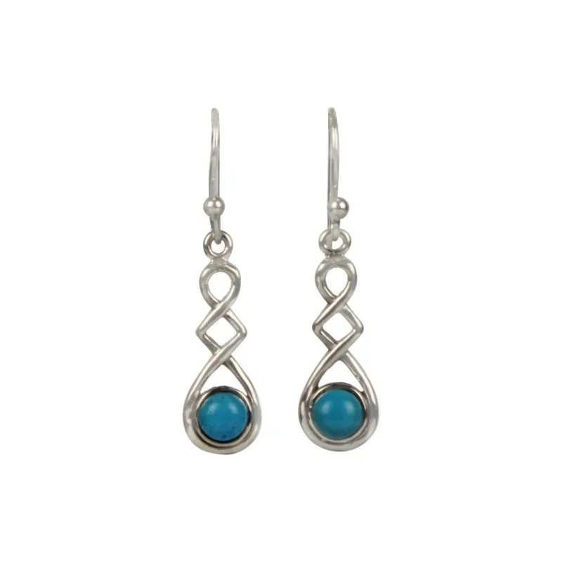 Sundari Jewellery A Swirly Unique and Elegant Pair of Sterling Silver Earrings Carrying Range of Gems