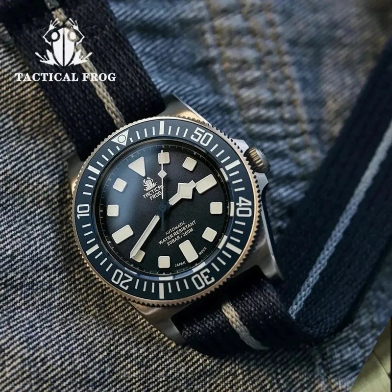 Tactical Frog Titanium Watch FXD Diving 42Mm NH35 Automatic Mechanical Movement Sapphire BGW9 Luminous 200M Dive Men Wristwatch