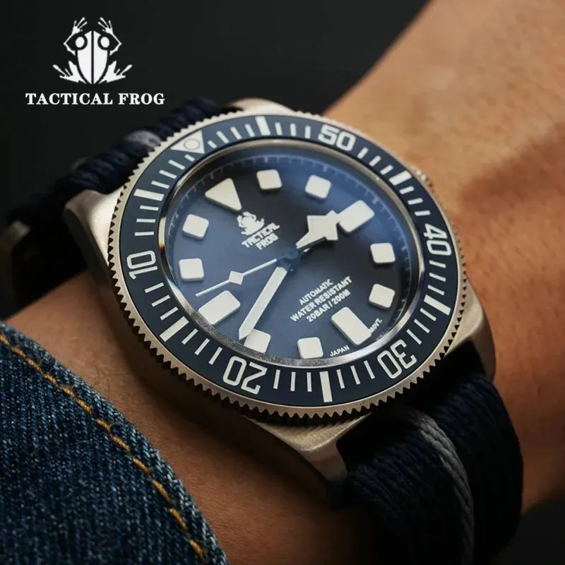 Tactical Frog Titanium Watch FXD Diving 42Mm NH35 Automatic Mechanical Movement Sapphire BGW9 Luminous 200M Dive Men Wristwatch