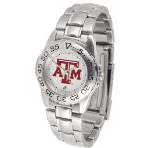 Texas A&M Aggies Ladies Steel Band Sports Watch