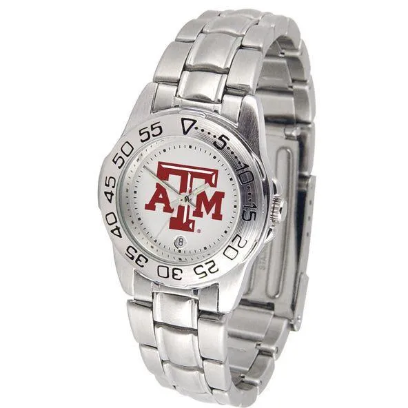 Texas A&M Aggies Ladies Steel Band Sports Watch