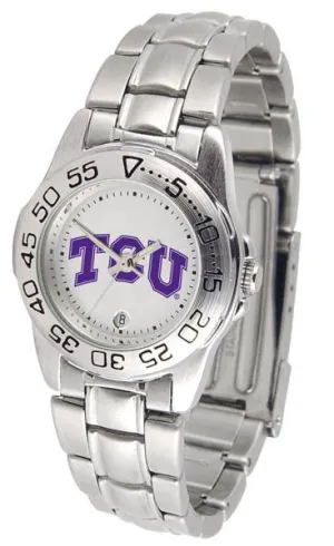 Texas Christian Horned Frogs Ladies Steel Band Sports Watch