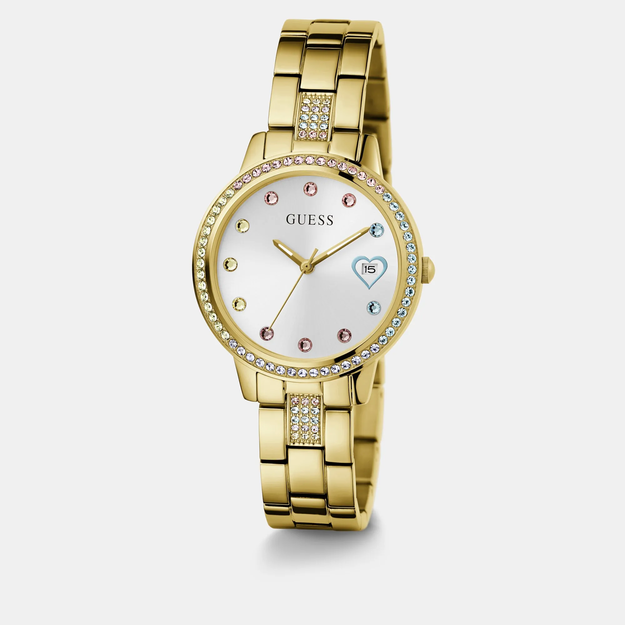 Three Of Hearts Women's White Analog Stainless Steel Watch GW0657L2