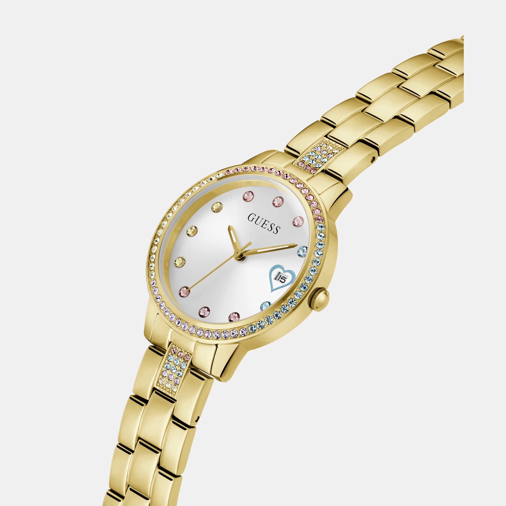 Three Of Hearts Women's White Analog Stainless Steel Watch GW0657L2