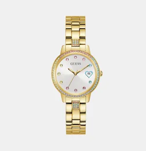 Three Of Hearts Women's White Analog Stainless Steel Watch GW0657L2